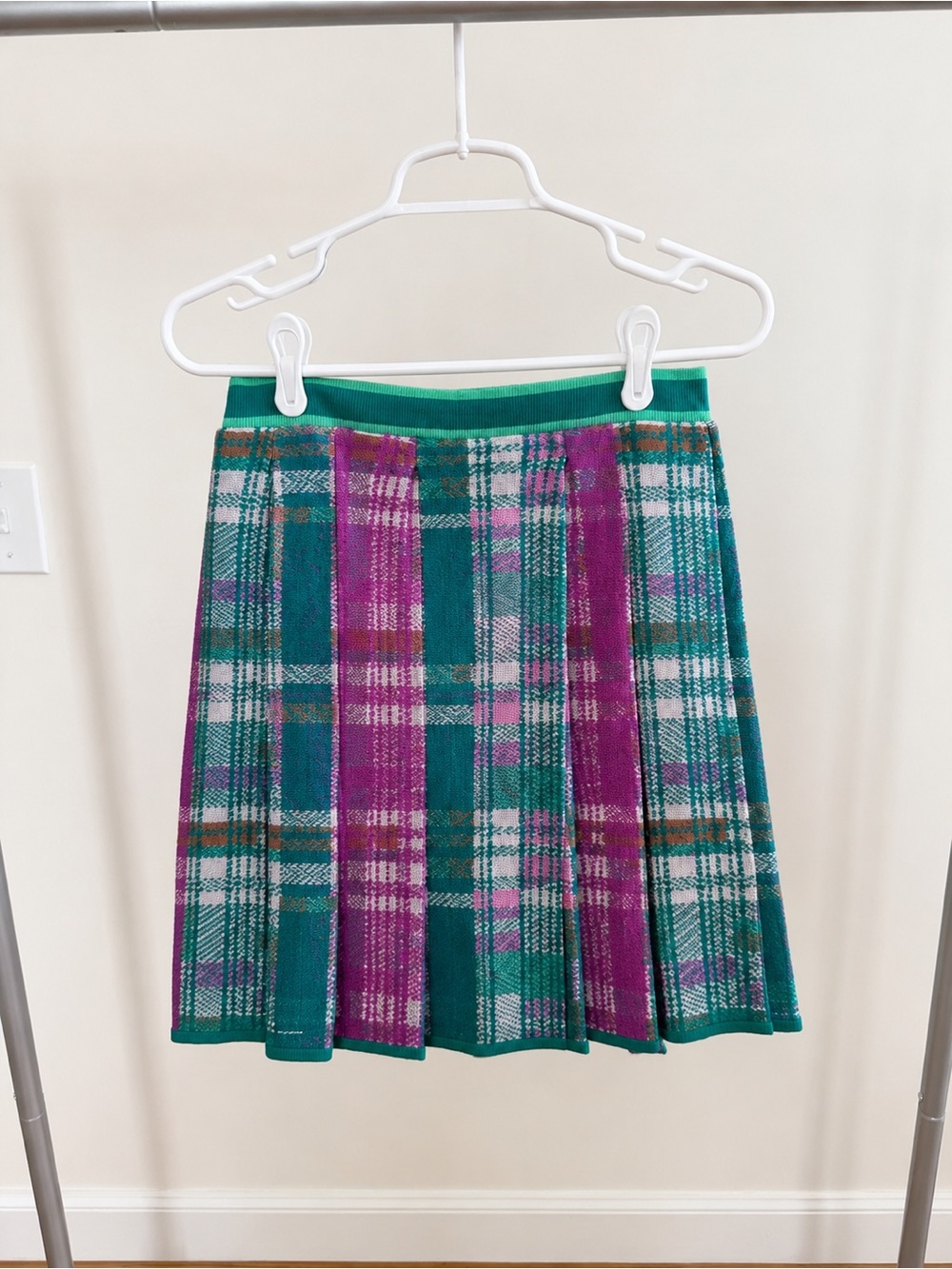 Anthropologie Maeve Pleated Knit Mini Skir - Picture 3 of 3